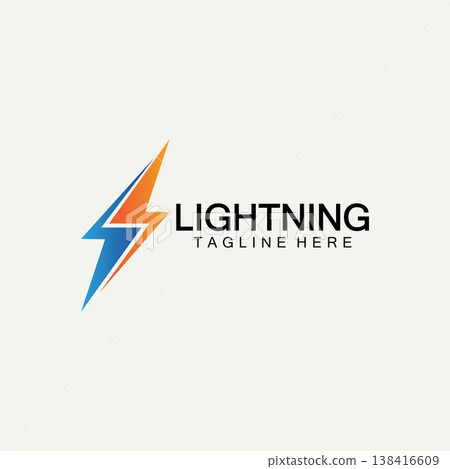 lightning thunder bolt electricity logo design template lightning thunder bolt electricity logo design template 138416609