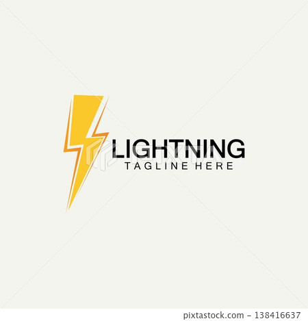 lightning thunder bolt electricity logo design template lightning thunder bolt electricity logo design template 138416637