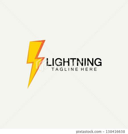 lightning thunder bolt electricity logo design template 138416638