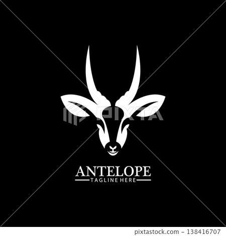 Antelope head logo vector icon illustration design template Antelope head logo vector icon illustration design template 138416707