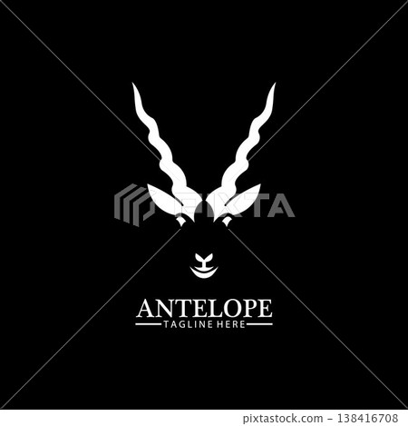Antelope head logo vector icon illustration design template Antelope head logo vector icon illustration design template 138416708