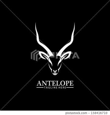 Antelope head logo vector icon illustration design template Antelope head logo vector icon illustration design template 138416710
