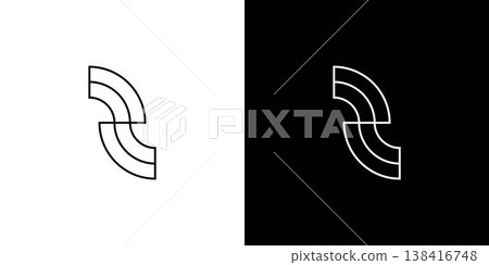 unique and modern letter R initials logo design unique and modern letter R initials logo design 138416748