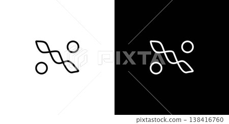 unique and modern letter N initials logo design 138416760