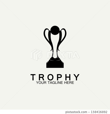 Trophy vector logo icon.champions  trophy logo icon for winner award logo template 138416892