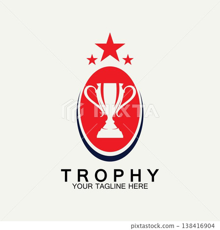 Trophy vector logo icon.champions trophy logo icon for winner award logo template Trophy vector logo icon.champions trophy logo icon for winner award logo template 138416904