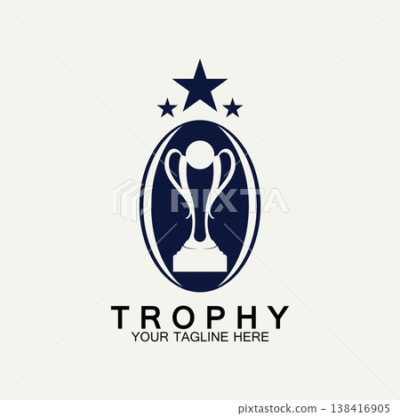 Trophy vector logo icon.champions trophy logo icon for winner award logo template Trophy vector logo icon.champions trophy logo icon for winner award logo template 138416905