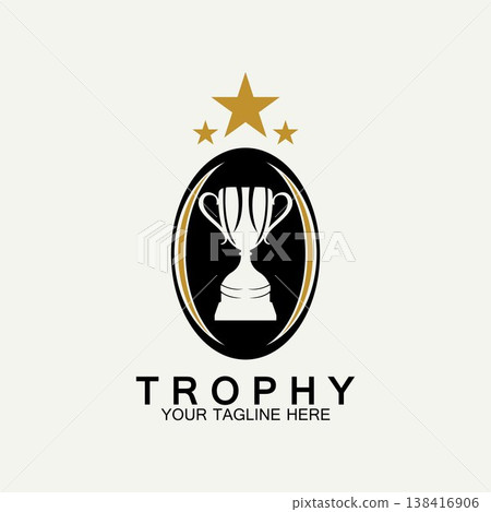 Trophy vector logo icon.champions trophy logo icon for winner award logo template Trophy vector logo icon.champions trophy logo icon for winner award logo template 138416906