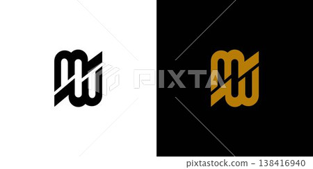 elegant and unique letter MW initials logo design elegant and unique letter MW initials logo design 138416940