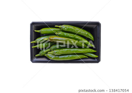 Chili peppers on a white background. Chili peppers on a white background. 138417054