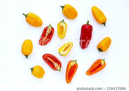 Chili peppers on a white background. Chili peppers on a white background. 138417066
