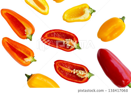 Chili peppers on a white background. Chili peppers on a white background. 138417068