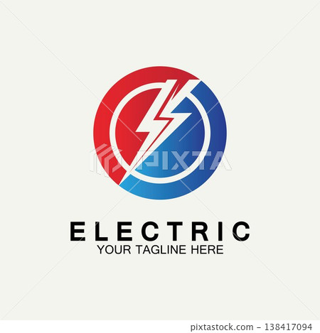 Flash Electric Logo Vector icon illustration design template. Bolt Energy Icon.electric logo flash vector bolt 138417094