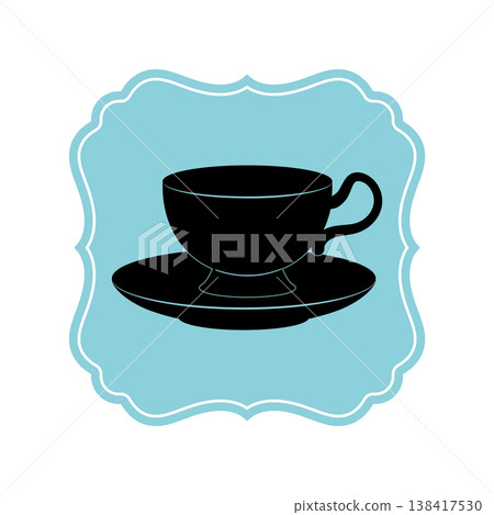 Vintage-style cup and saucer Vintage-style cup and saucer 138417530