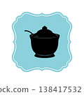 Vintage-style sugar pot icon 138417532