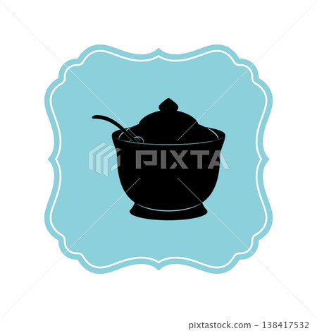 Vintage-style sugar pot icon Vintage-style sugar pot icon 138417532