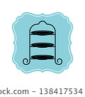 Icon of a vintage-style afternoon tea serving stand 138417534