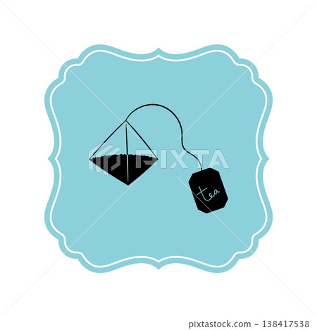 復古風格的金字塔形茶包圖標 138417538