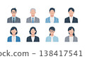 Set of business people faces 138417541