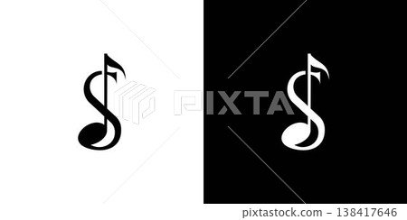Modern and elegant S initials music logo design 138417646