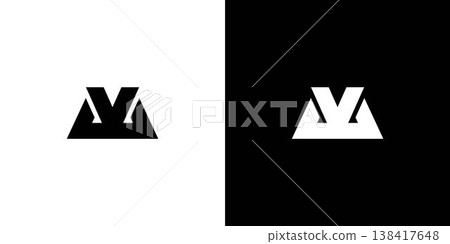 Modern and strong MV logo design Modern and strong MV logo design 138417648