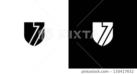 The 7 security logo design is modern and strong The 7 security logo design is modern and strong 138417652
