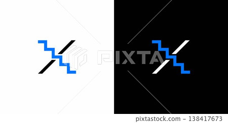 The X ladder logo design is unique and modern The X ladder logo design is unique and modern 138417673