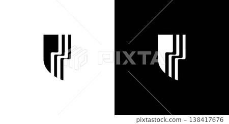 Unique and modern P logo design Unique and modern P logo design 138417676