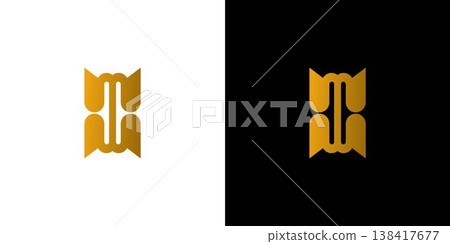 Luxury and unique letter MW initials logo design 138417677