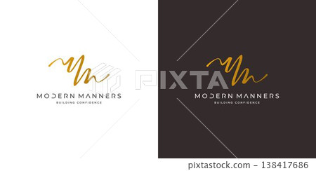Luxurious and elegant letter MM initials logo design Luxurious and elegant letter MM initials logo design 138417686