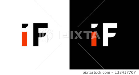 Unique and modern 1F logo design Unique and modern 1F logo design 138417707