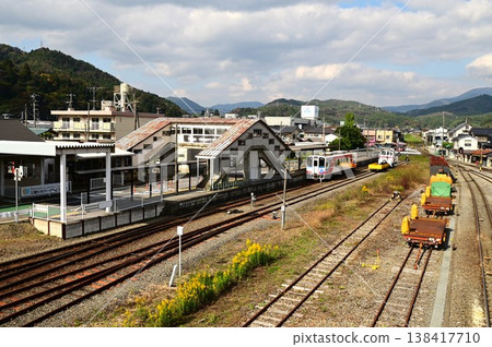 Mori Station, the southernmost station on the Sanriku Railway Rias Line Mori Station, the southernmost station on the Sanriku Railway Rias Line 138417710