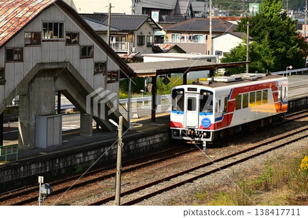 Mori Station, the southernmost station on the Sanriku Railway Rias Line Mori Station, the southernmost station on the Sanriku Railway Rias Line 138417711