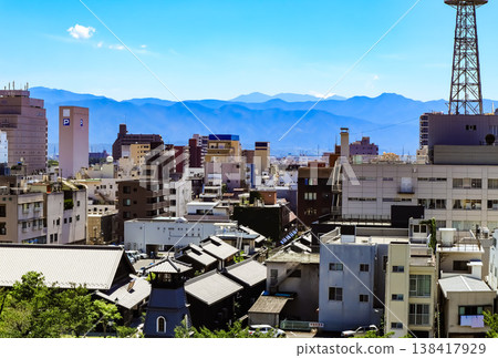 從甲府城堡看見的甲府市 從甲府城堡看見的甲府市 138417929
