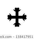 Black cross icon 138417951