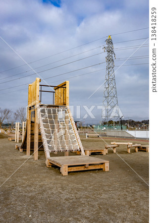 Playground equipment at Tagajo Central Park Playground equipment at Tagajo Central Park 138418259