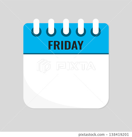 Icon page calendar day week Friday, empty space 138419201