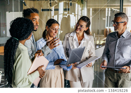 Quarterly objectives set by diverse team with visual tools Quarterly objectives set by diverse team with visual tools 138419226