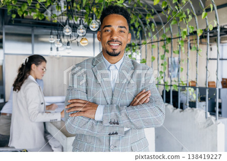 Authoritative business portrait with professional ambiance Authoritative business portrait with professional ambiance 138419227