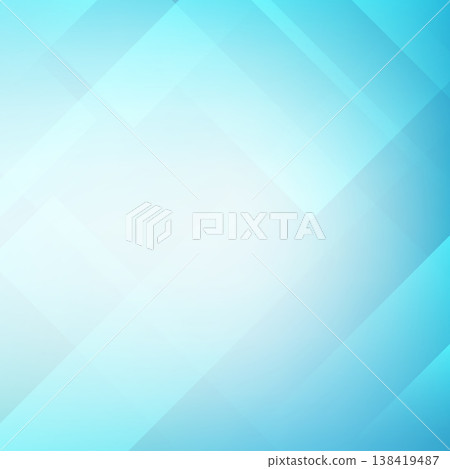 Blue and white abstract geometric background modern overlapping rectangles and cyan gradient 138419487
