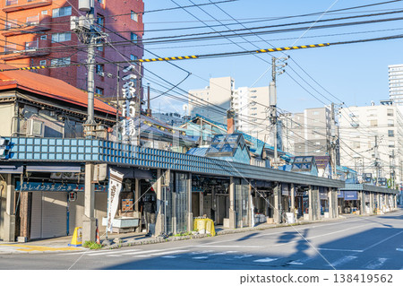 Nijo Market, a popular tourist attraction in Sapporo, Hokkaido, is lined with fresh fish shops. Nijo Market, a popular tourist attraction in Sapporo, Hokkaido, is lined with fresh fish shops. 138419562