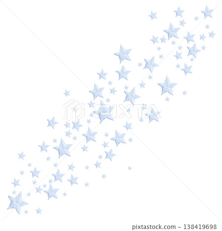 【粉彩流行星空銀河】手工刺繡插畫素材 138419698