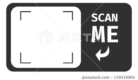 Scanning frames Qr codes stickers and scan me phone tag inscription. Phone arrow, borders. QR code mockup, layout. Qr code for payment, e-wallet, web, mobile app. UI UX design element set Scanning frames Qr codes stickers and scan me phone tag inscription. Phone arrow, borders. QR code mockup, layout. Qr code for payment, e-wallet, web, mobile app. UI UX design element set 138419969