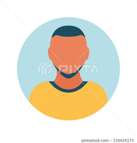 Flat modern minimal avatar icon. Business concept, global communication. Web site user profile. Social media, network elements 138420173