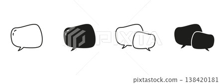 Speech Bubble Line And Solid Icon Set. Communication, Dialogue, And Messaging Outline And Silhouette Symbol Collection. Conversation And Interaction. Isolated Vector Illustration Speech Bubble Line And Solid Icon Set. Communication, Dialogue, And Messaging Outline And Silhouette Symbol Collection. Conversation And Interaction. Isolated Vector Illustration 138420181