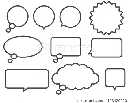 帶有邊框的對話框 138420320