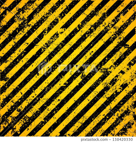 Warning sign with yellow and black diagonal lines. Attention, danger or caution symbol. Construction site signage, road safety notice, hazard banner, security alert shield. Vector illustration Warning sign with yellow and black diagonal lines. Attention, danger or caution symbol. Construction site signage, road safety notice, hazard banner, security alert shield. Vector illustration 138420330