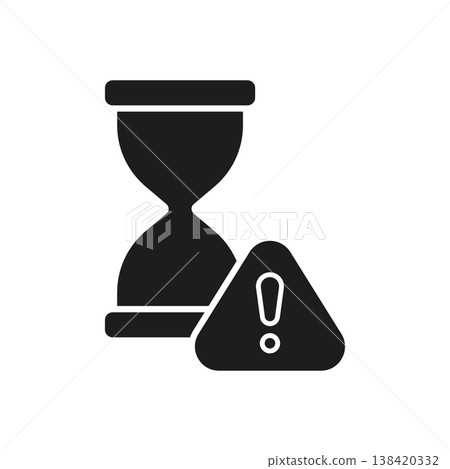 Hourglass With Alert Solid Icon. Time Management Warning And Deadline Alert Silhouette Symbol. Urgency And Caution In Scheduling. Isolated Vector Illustration Hourglass With Alert Solid Icon. Time Management Warning And Deadline Alert Silhouette Symbol. Urgency And Caution In Scheduling. Isolated Vector Illustration 138420332