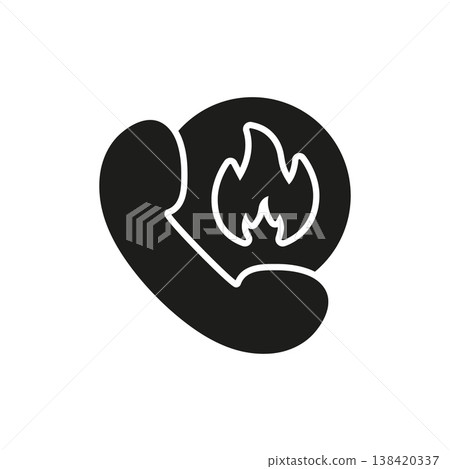 Phone With Fire Solid Icon. Urgent Communication, Emergency Call, And Crisis Hotline Silhouette Symbol. Rapid Response Service Alert. Isolated Vector Illustration Phone With Fire Solid Icon. Urgent Communication, Emergency Call, And Crisis Hotline Silhouette Symbol. Rapid Response Service Alert. Isolated Vector Illustration 138420337