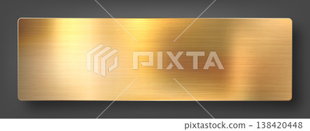 Realistic metal banner. Brushed steel or aluminium plate. Polished metal surface. Old grunge texture with scratches. Vector illustration Realistic metal banner. Brushed steel or aluminium plate. Polished metal surface. Old grunge texture with scratches. Vector illustration 138420448